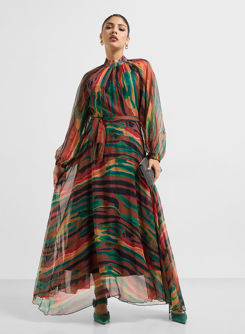 Khizana Abstract Print Dress  - Image 1