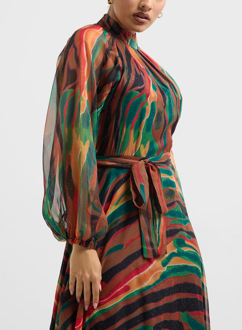 Khizana Abstract Print Dress  - Image 3