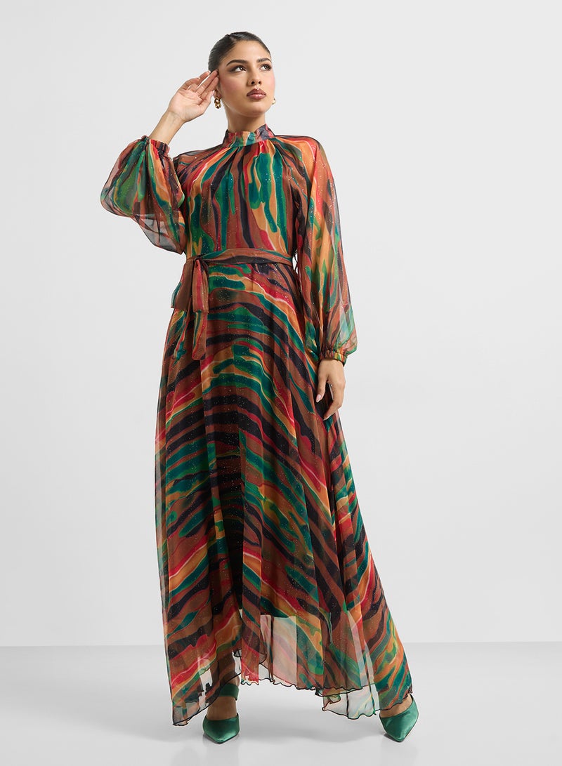 Khizana Abstract Print Dress  - Image 4