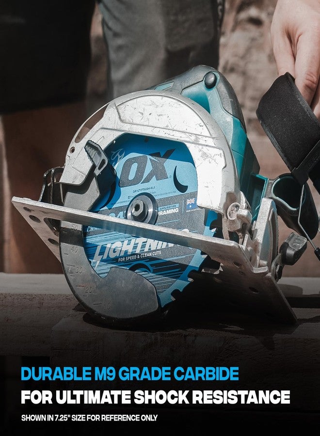 OX Tools Lightning 6-1/2 inch 24 Tooth Circular Saw Blade for Framing - 5/8 inch Bore Laser Cut Carbide Tipped M9 Grade Construction - Circular Saw Blades Made in Australia for Wood Cutting - Image 5