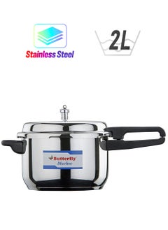 BUTTERFLY Butterfly Blue Line Stainless Steel Pressure Cooker, 2-Liter 