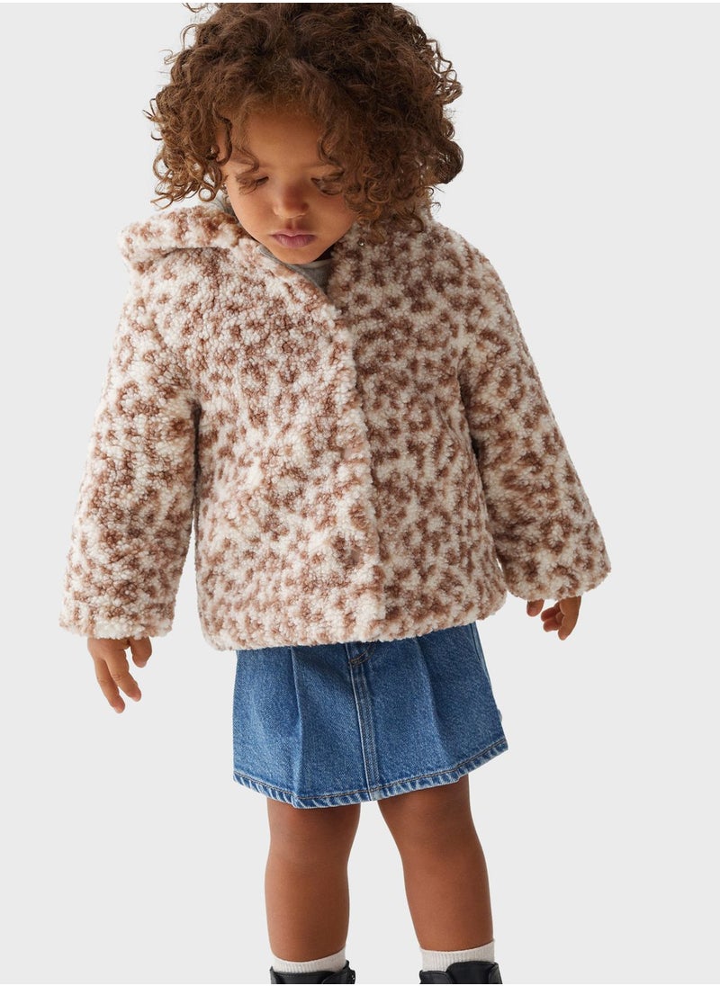 MANGO - Infant Sherling Effect Hooded Coat - Image 1