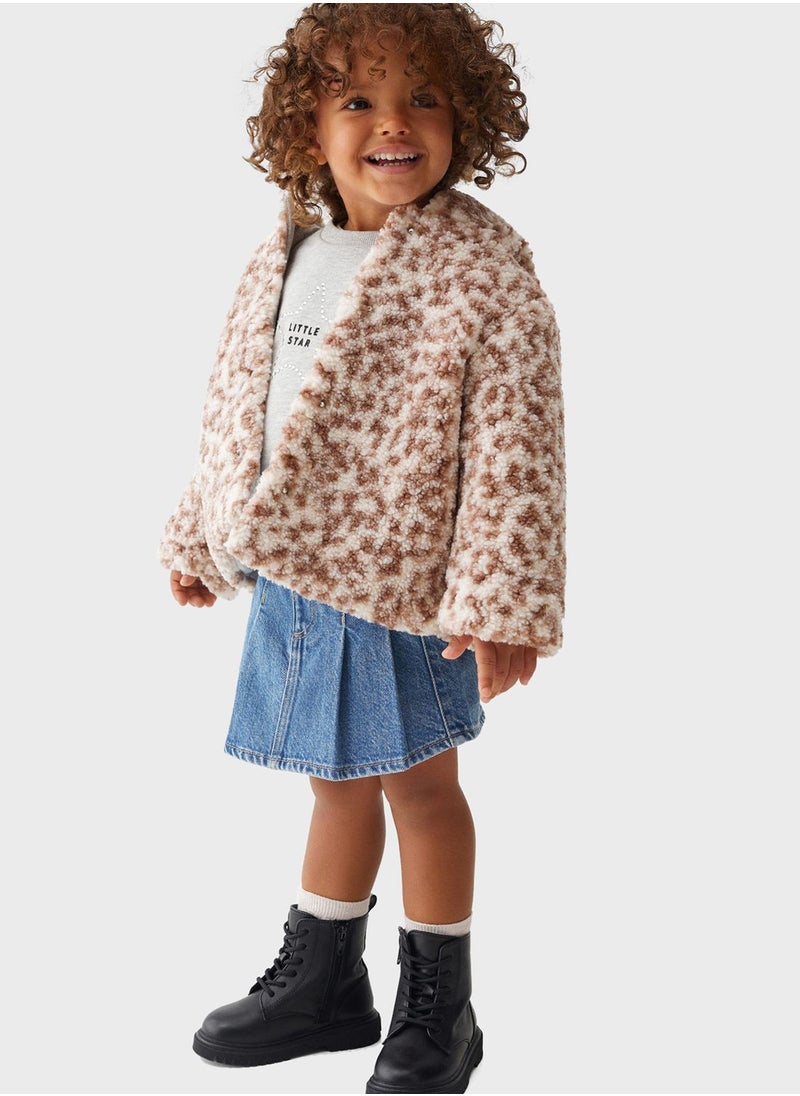 MANGO - Infant Sherling Effect Hooded Coat - Image 1