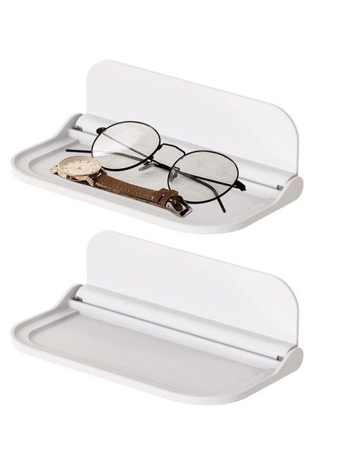 Floating Shelves Self Adhesive Shelf for Wall Small Easily Expand Space Bedroom Playroom Bathroom Living Room Kitchen Office 2Pcs