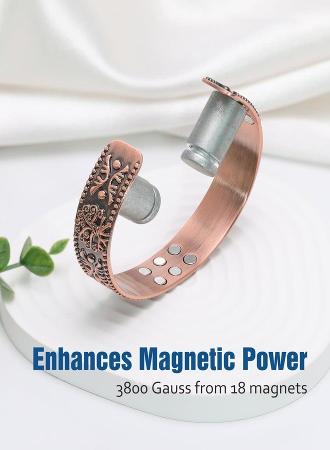Jecanori Copper Bracelet for Men, 18X Strength Men's Copper Magnetic Bracelet,99.99% Pure Solid Copper Bracelet - Image 5