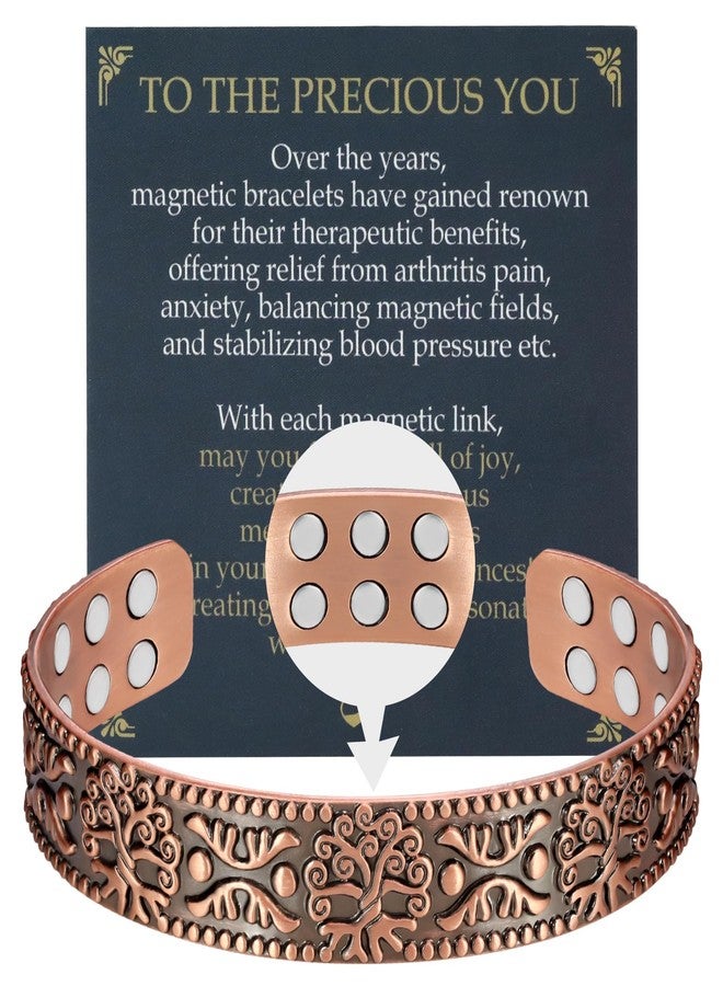 Jecanori Copper Bracelet for Men, 18X Strength Men's Copper Magnetic Bracelet,99.99% Pure Solid Copper Bracelet - Image 1