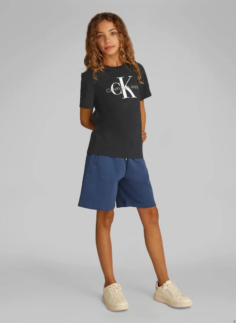 Calvin Klein Jeans Kids' Logo T-Shirt - Cotton, Black