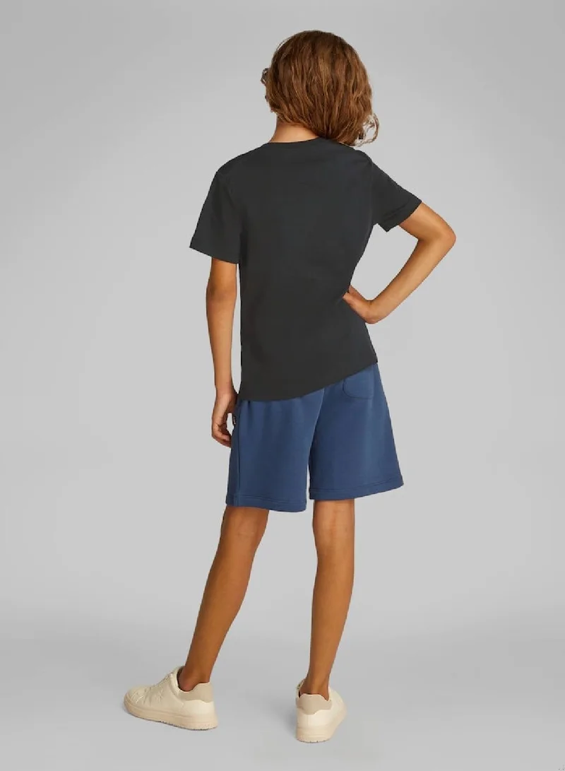 Calvin Klein Jeans Ck Black Kids' Logo T-Shirt - Cotton, Black  | Best Price UAE