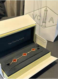 Van Women's four-leaf clover five-flower bracelet laser style  - Image 1