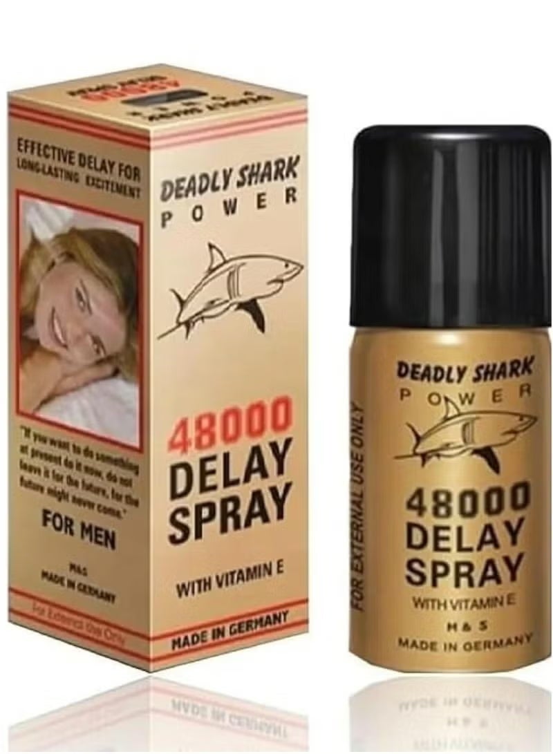 Deadly Shark Power 48000 Delay Spray for Men with Vitamin E