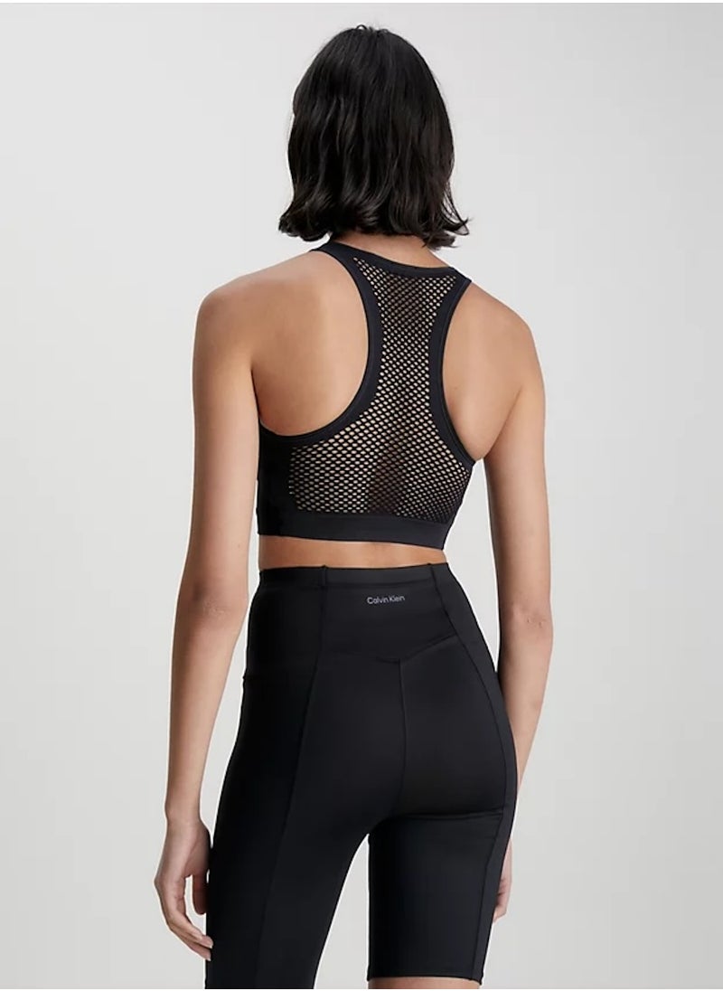 CALVIN KLEIN - Calvin Klein Women's Sports Bra - Medium Support - Sportswear - Polyamide , Black - Image 1