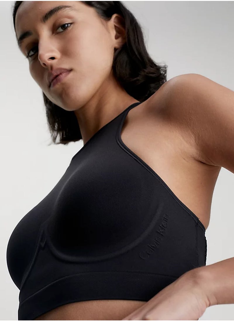CALVIN KLEIN - Calvin Klein Women's Sports Bra - Medium Support - Sportswear - Polyamide , Black - Image 1