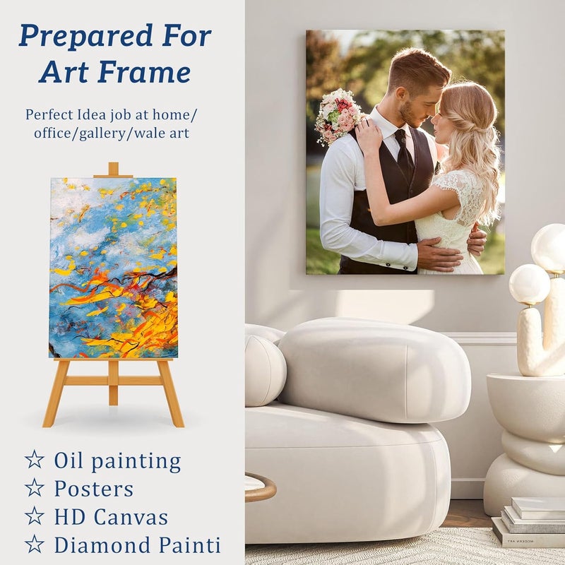 Sunwes Stretcher Wooden Bars for Canvas and Artwork Framing, 1.25-inch Bars Frame Kit for Gallery Wrap Oil Painting, Easy to Assemble, Ideal for DIY Framing Wall Art, Studio, Home Projects 20x40in - Image 5