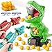 JUKUDAHU Dinosaur Shooting Toys for Kids 35 Moveable Shooting Game with 2 AirPump 36 Balls Toys Scoreboard Light and Sound Competitive Game Birthday Gift for Boys and Girls Ages 3 4 5 6 7 8 - Image 2