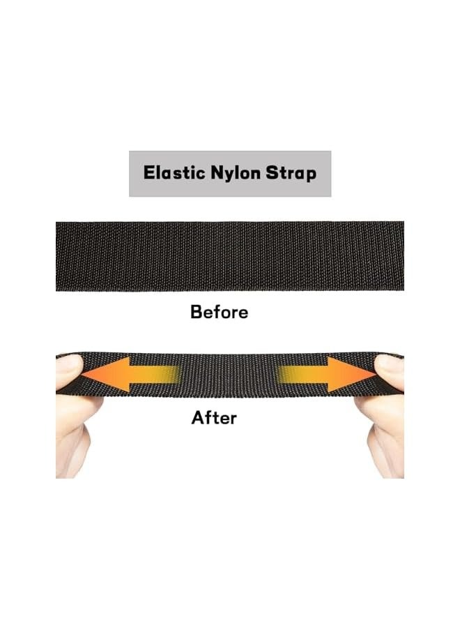 بروماس حزام مطاطي من النايلون، حزام مطاطي للرجال، حزام تكتيكي للرجال، حزام جولف مطاطي، حزام عمل منسوج للمشي لمسافات طويلة مع إبزيم عالي التحمل سريع الفك، حزام مطاطي منسوج من الجينز - Image 3