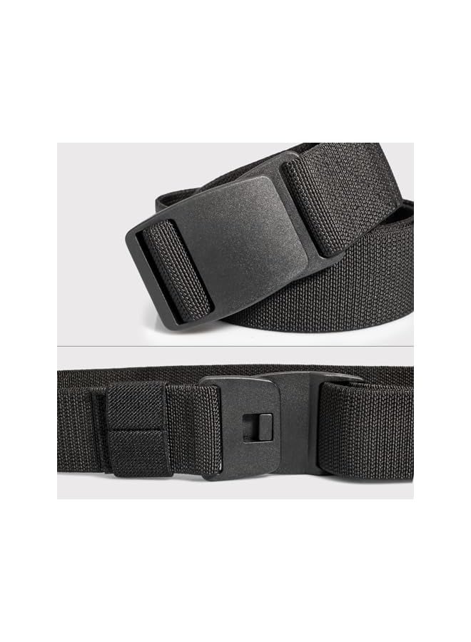 بروماس حزام مطاطي من النايلون، حزام مطاطي للرجال، حزام تكتيكي للرجال، حزام جولف مطاطي، حزام عمل منسوج للمشي لمسافات طويلة مع إبزيم عالي التحمل سريع الفك، حزام مطاطي منسوج من الجينز - Image 4