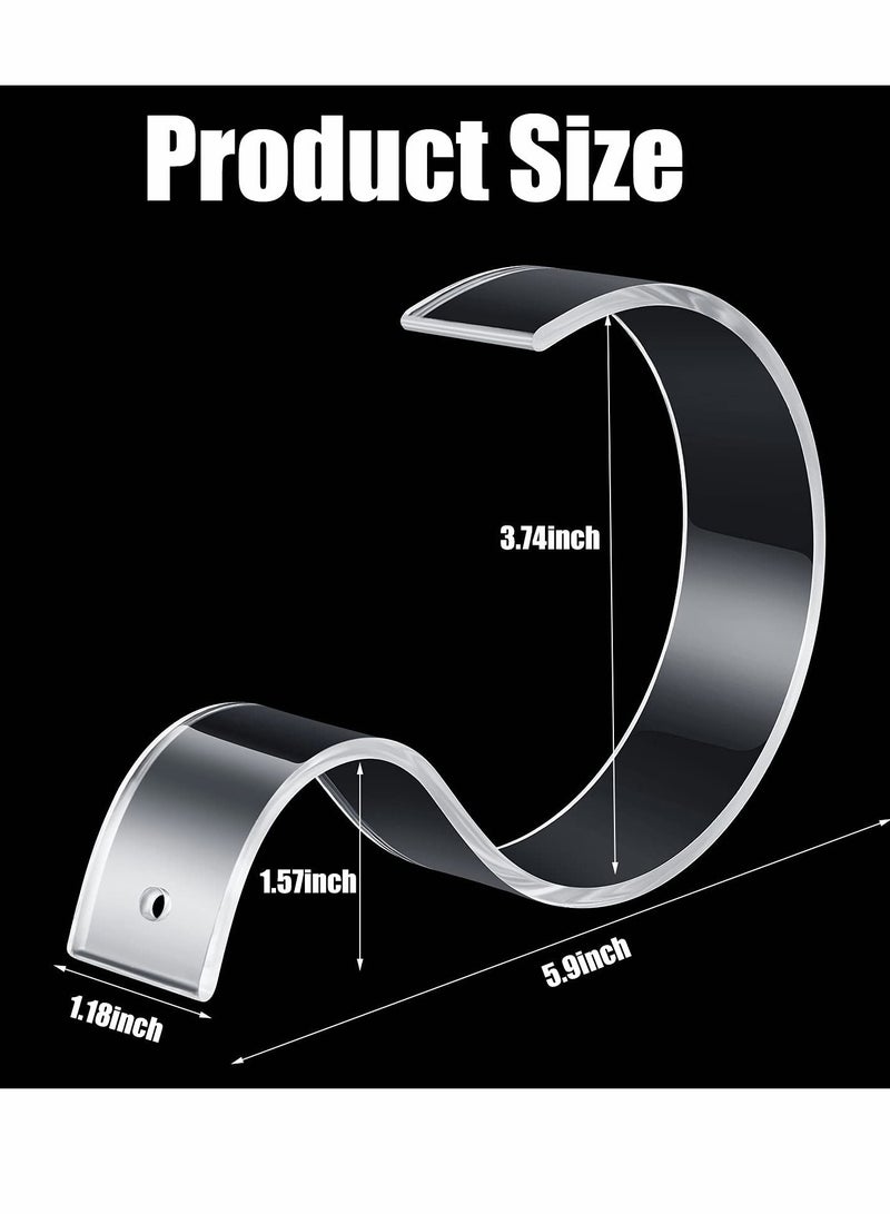 Belt Display Stands Set, 4 Pcs Clear Acrylic Belt Organizer Belt Display Case