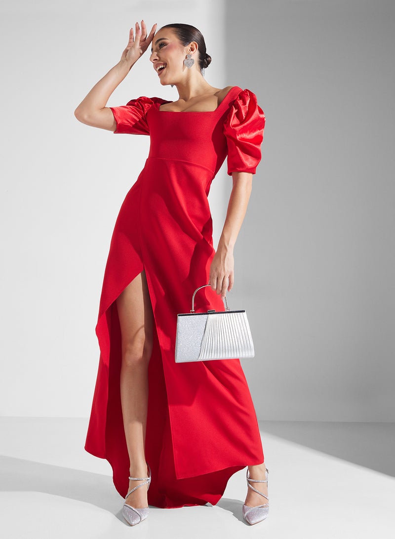 Puffed Sleeve Gown