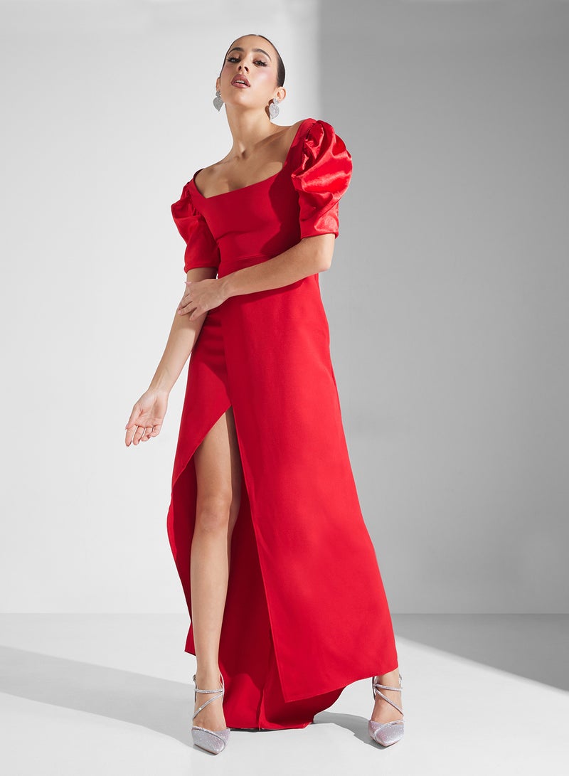Puffed Sleeve Gown