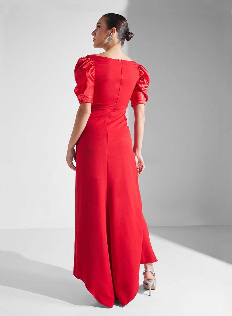 Puffed Sleeve Gown