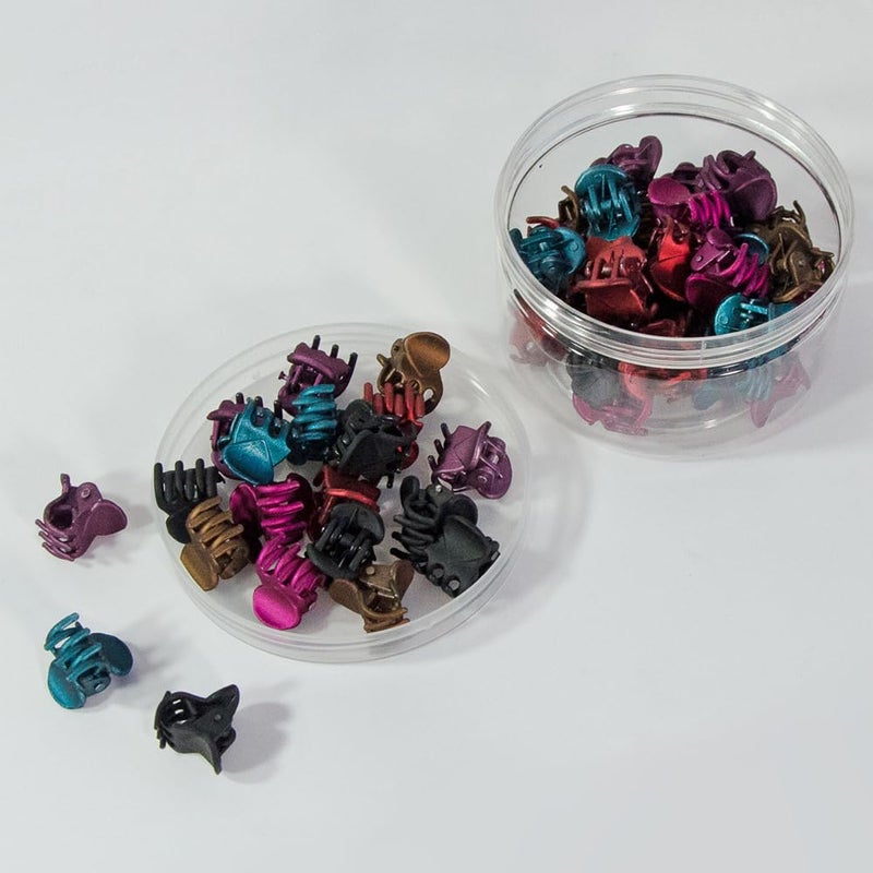 Yongdeli 50 PCS Mini Hair Claw Clipsï¼Œ Bangs Strong Grip Multifunction Clamp Clips. (Matte color 2) - Image 4