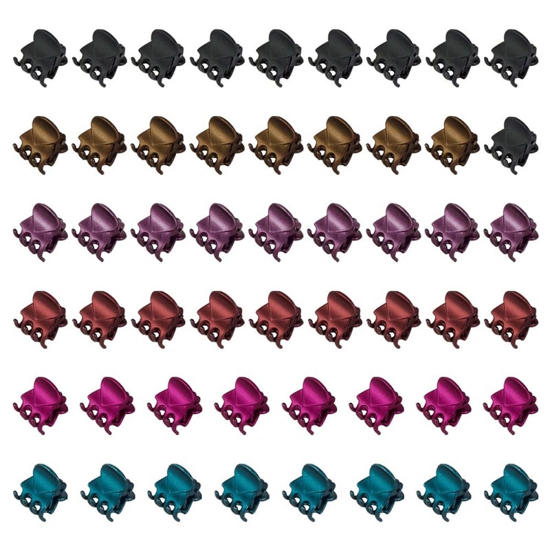 Yongdeli 50 PCS Mini Hair Claw Clipsï¼Œ Bangs Strong Grip Multifunction Clamp Clips. (Matte color 2) - Image 1
