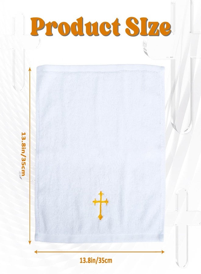 Ohmique Baptism Shell Set - Towel for Boys and Girls, White Christening Cloth with Embroidery Cross, 100% Cotton Baptismal Gifts for Infants Toddlers Kids (White) - Image 2