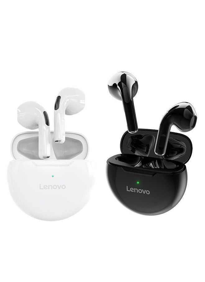 Lenovo Group Limited - Lenovo HT38 True Wireless Stereo Earphone BT5.0 In-ear Earbuds HiFi Sound/HD Call/Touch Control/Game No Latancy Headset with Mic Compatible with Andriod/iOS/Windows Black - Image 1