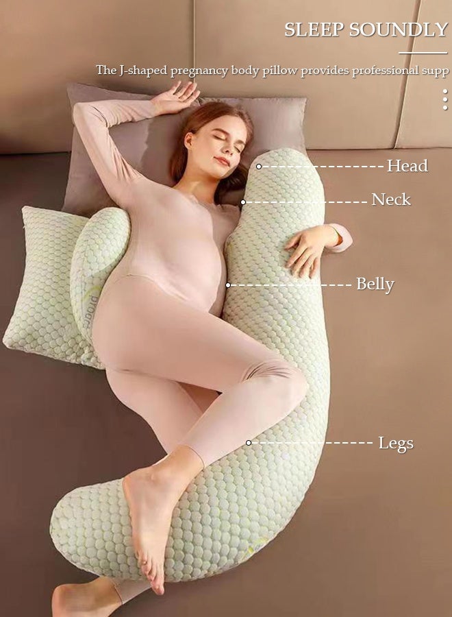 DUNISO H Shaped Full Body Pregnancy Pillow for Pregnant Women, Soft Pregnancy Body Pillow Support for Back, Hips, Legs, Belly, Maternity Pillow with Detachable and Adjustable Pillow - Image 2