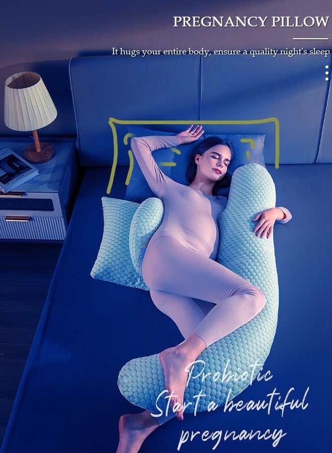 DUNISO H Shaped Full Body Pregnancy Pillow for Pregnant Women, Soft Pregnancy Body Pillow Support for Back, Hips, Legs, Belly, Maternity Pillow with Detachable and Adjustable Pillow - Image 5
