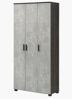 Home Box Capri 44-Pair Tall 3-Door Shoe Cabinet 20 Shelves Engineered Wood 90 x 189 x 37 cm- Grey  - Image 3