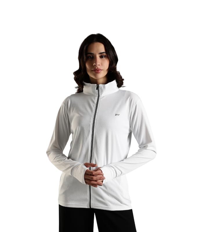 BLUE TYGA SUNSCREEN JACKET Women's Travel Nylon Solid Plain Sports Summer Gym Workout Running Travel Trekking and Sunscreen Jacket for Women Nylon Winter Casual Wear - Image 1