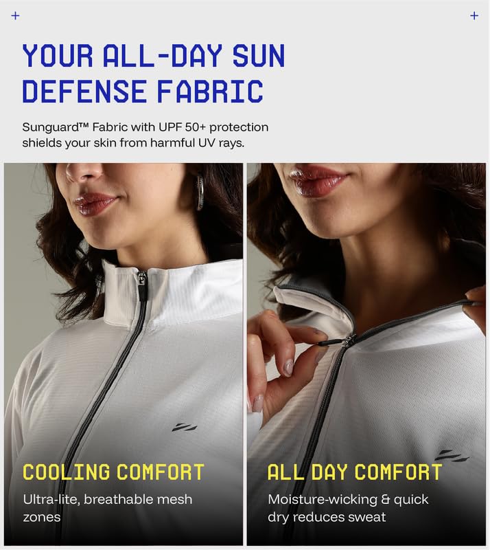 BLUE TYGA SUNSCREEN JACKET Women's Travel Nylon Solid Plain Sports Summer Gym Workout Running Travel Trekking and Sunscreen Jacket for Women Nylon Winter Casual Wear - Image 5