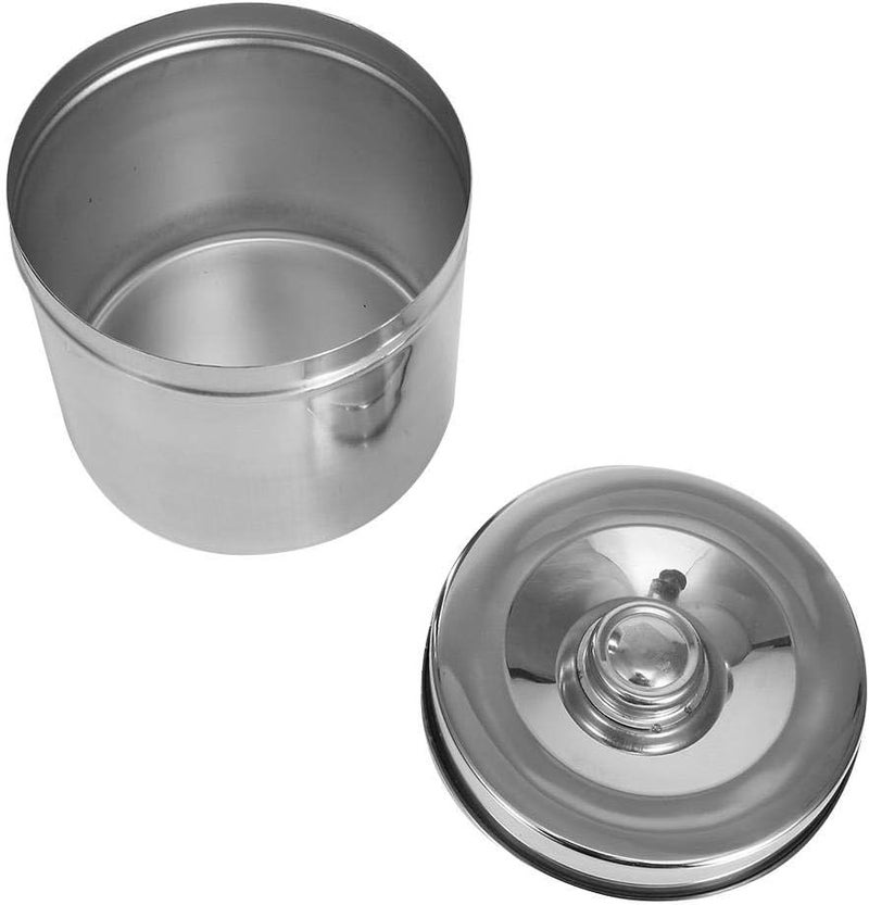 Zyyini Stainless Steel Ointment Jar for Supplies Storage, Cotton Gauze Container 12cm, Alcohol Iodophor Jar, Sundry Medical Consumables - Image 1