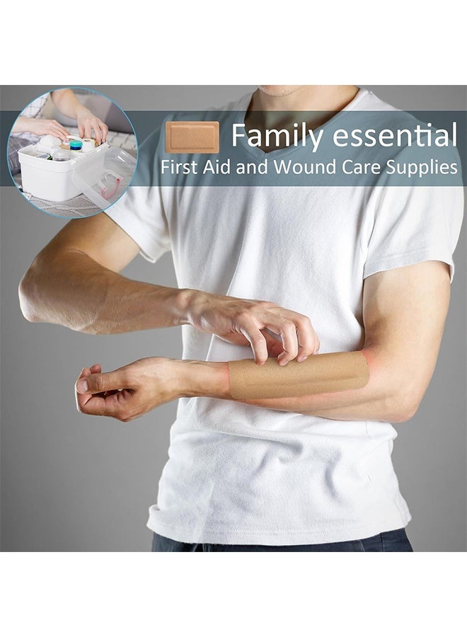 Quantum 10 PCS Extra Large Adhesive Bandages, Flexible Long Sterile Fabric Bandage, Large Adhesive Bandage with Non-Stick Pads for Wound Care - Image 5