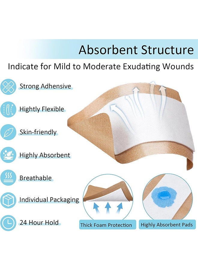 Quantum 10 PCS Extra Large Adhesive Bandages, Flexible Long Sterile Fabric Bandage, Large Adhesive Bandage with Non-Stick Pads for Wound Care - Image 3