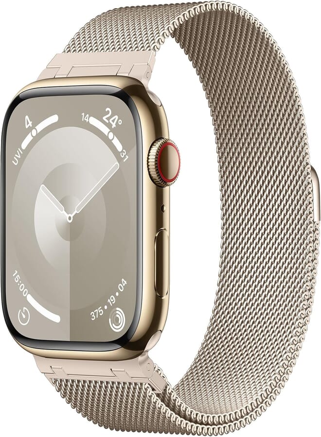 Next Next store - Magnetic Clasp Stainless Steel Mesh Watch Band for Men Women Compatible with Apple Watch 38/40/41 Series 7/8/SE 1/2/3/4/5/6
