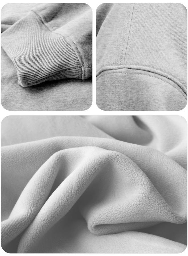VIUTIL Womens Oversized Hoodies Fleece Loose Hooded Sweatshirt Fall Winter Outfits 2026 Trendy Clothes, Grey, M - Image 3