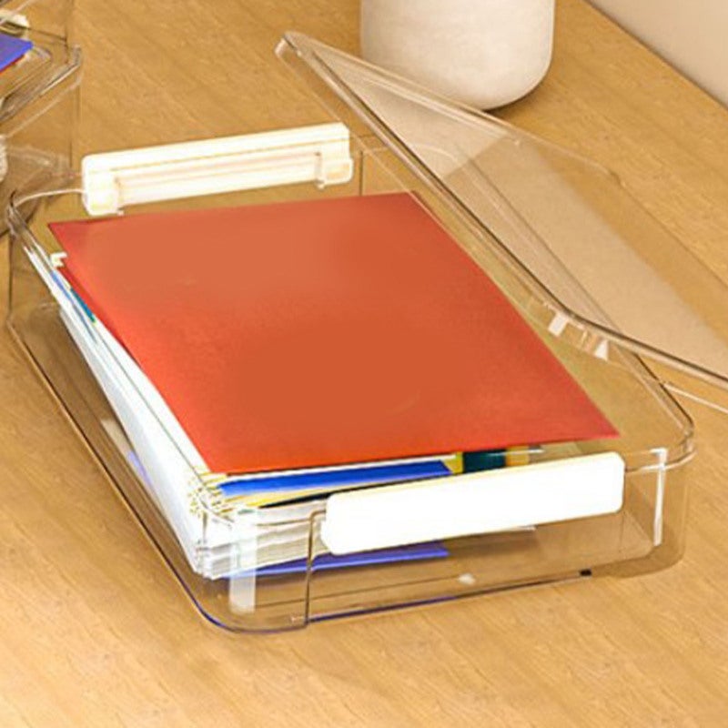 Transparent Document Storage Box: Clear PET Material, Dust Moisture Resistant - Compact Portable, Multi Functional Clear File Protector for Home Office Important Document Storage - Image 5