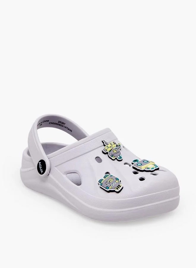 أكوا Boys Robot Jibbitz Clogs