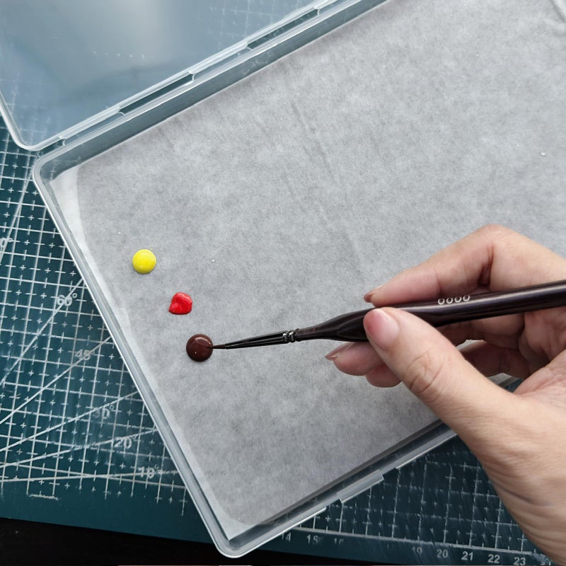 Kreapa Stay Wet Palette for Acrylic Painting, Wet Pallets for Painting Miniatures Include Wet Pallete Tray, 2 Pcs Sponges and 100 Pcs Hydro Paper to Keep Paint Stay Wet - Image 3