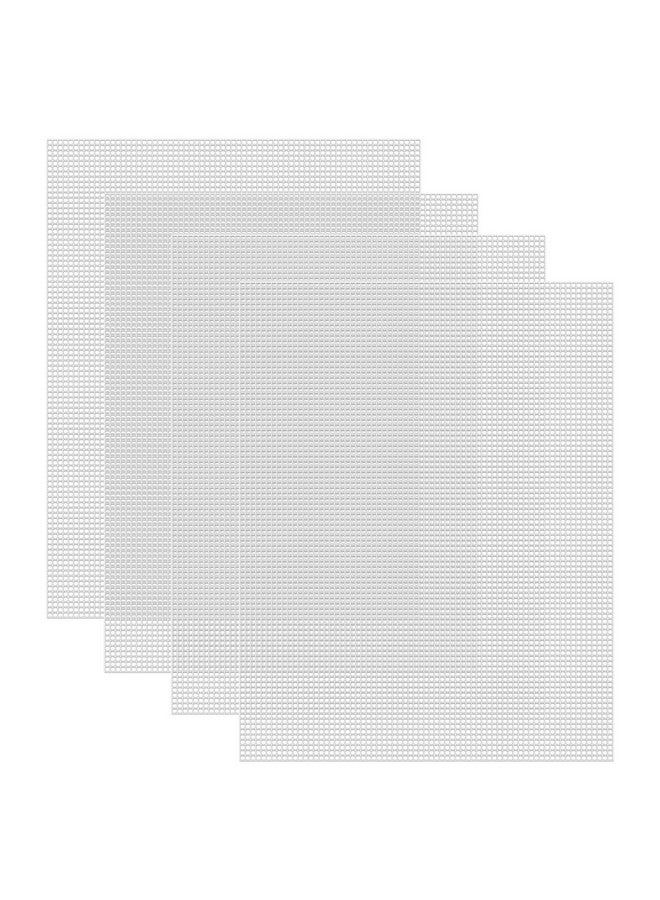 Caydo 4 Pieces 7 Count Plastic Canvas Sheets 10.5 X 13.5 Inch Plastic Mesh, Plastic Mesh Sheet, Eye Mesh For Embroidery, Acrylic Yarn Crafting, Knit Crochet Projects And Make Dividers - Image 1
