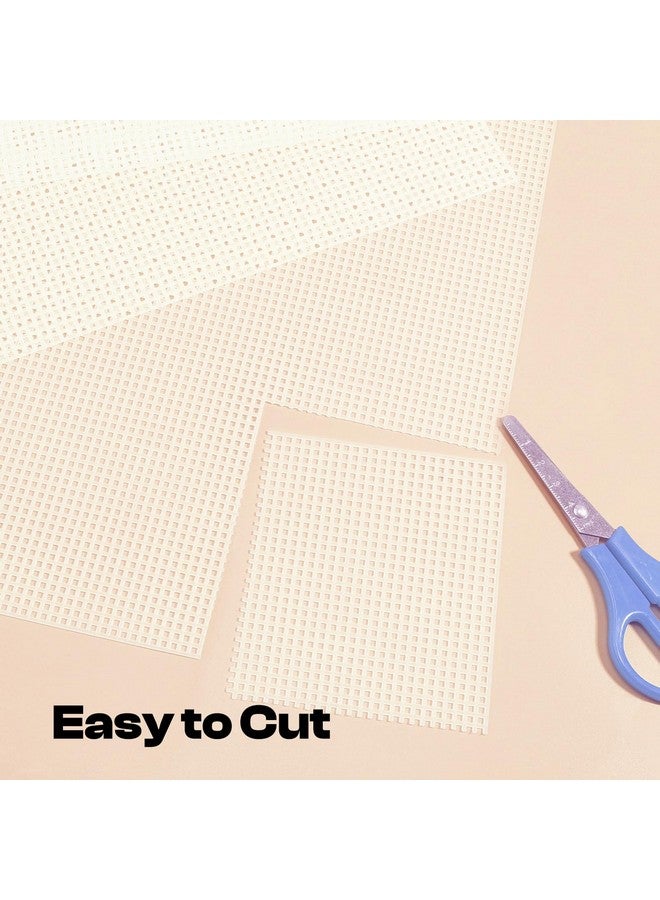 Caydo 4 Pieces 7 Count Plastic Canvas Sheets 10.5 X 13.5 Inch Plastic Mesh, Plastic Mesh Sheet, Eye Mesh For Embroidery, Acrylic Yarn Crafting, Knit Crochet Projects And Make Dividers - Image 4