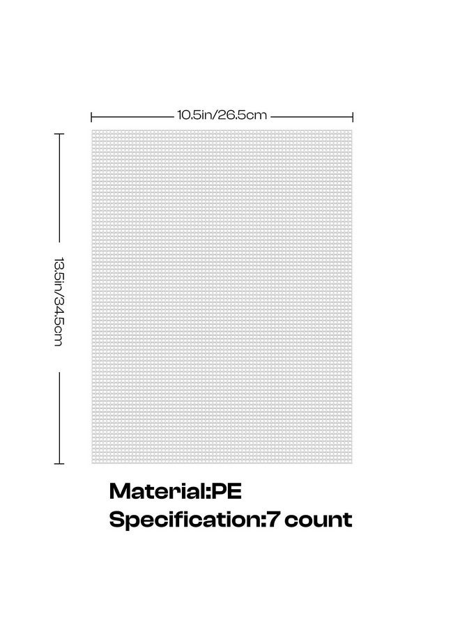 Caydo 4 Pieces 7 Count Plastic Canvas Sheets 10.5 X 13.5 Inch Plastic Mesh, Plastic Mesh Sheet, Eye Mesh For Embroidery, Acrylic Yarn Crafting, Knit Crochet Projects And Make Dividers - Image 2