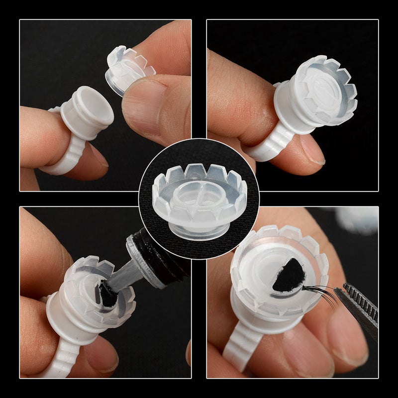 50Pcs/bag Eyelash Blooming Cups Eyelash Grafting Sun Flower Glue Cup to Make Fan Eyelashes Extension Dedicated Tools - Image 5