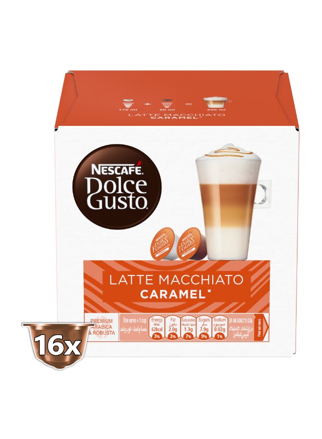 Nescafe Gusto Caramel Latte Macchiato Coffee 16 Capsules 145.6grams - Image 2