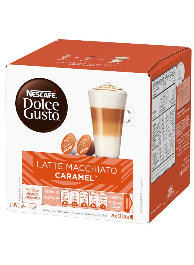 Nescafe Gusto Caramel Latte Macchiato Coffee 16 Capsules 145.6grams - Image 4