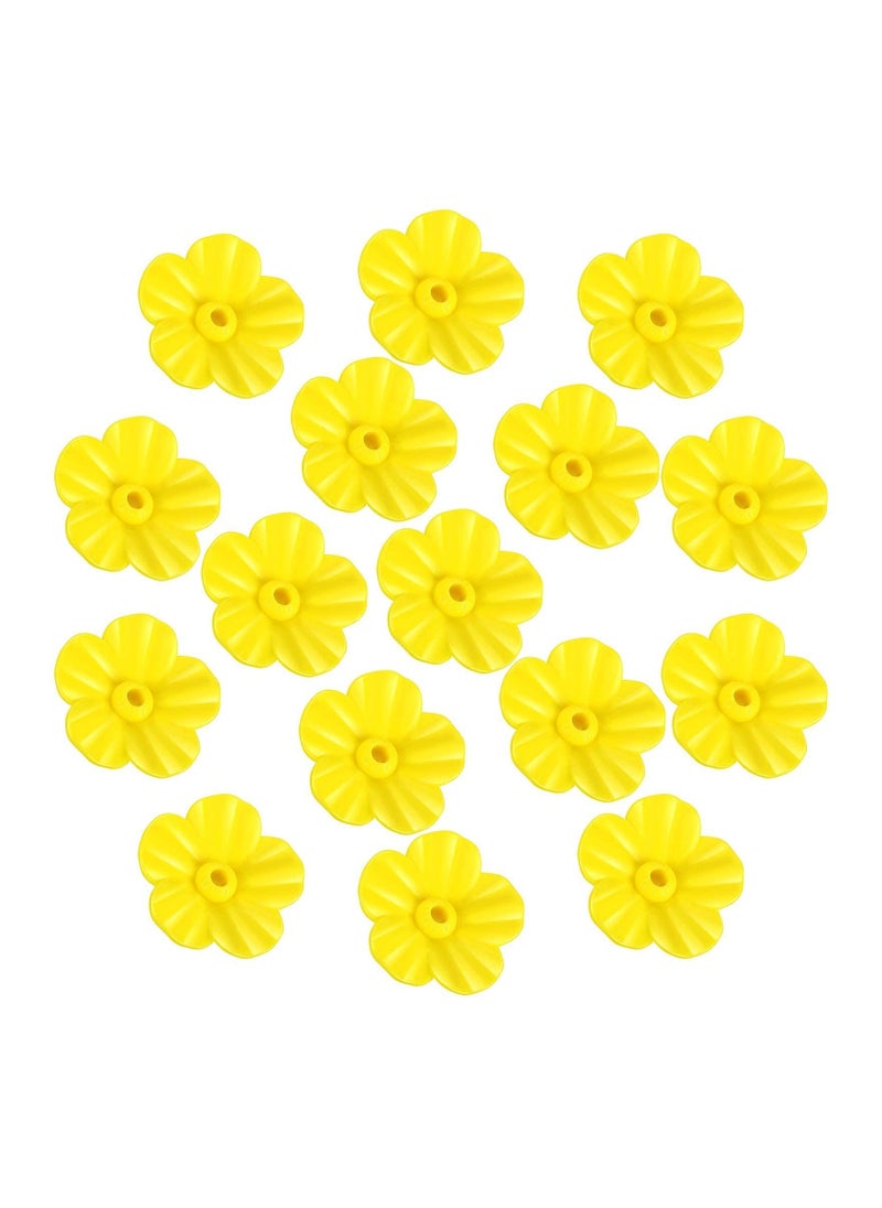 Y&D - 16Pcs Hummingbird Feeder Replacement Flowers with Cleaning Brush, Yellow Parts for Hanging Feeders - Image 1
