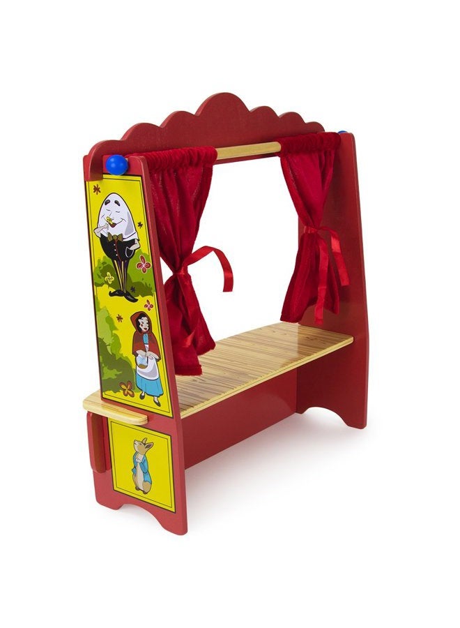 Imagination Generation Wooden Wonders Mother Goose's Tabletop Puppet Theater - Image 3