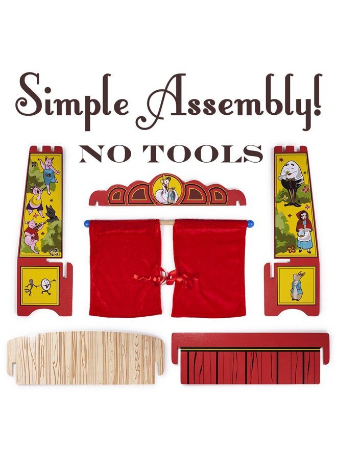 Imagination Generation Wooden Wonders Mother Goose's Tabletop Puppet Theater - Image 5